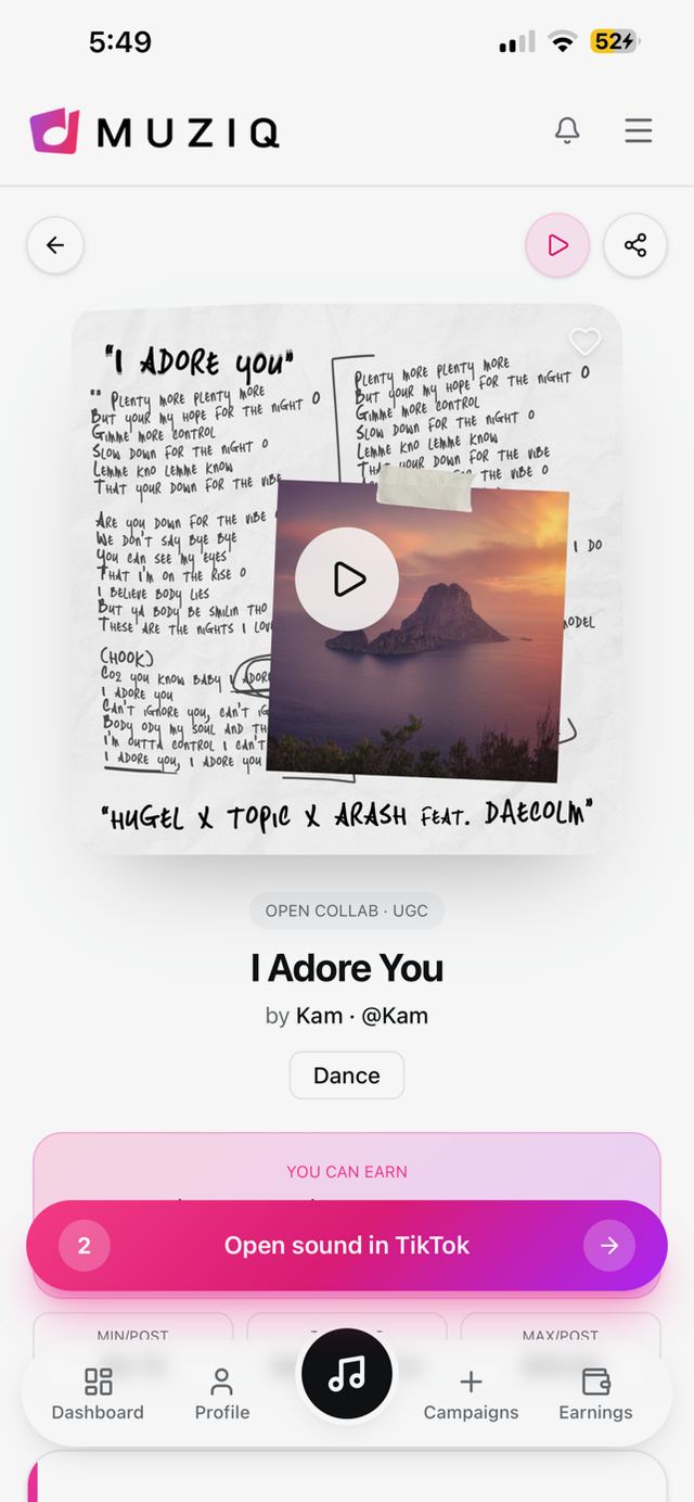 MuziQ platform screenshot