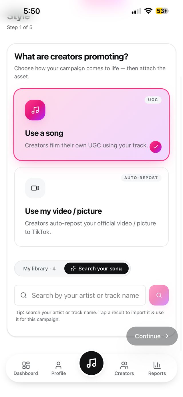 MuziQ platform screenshot