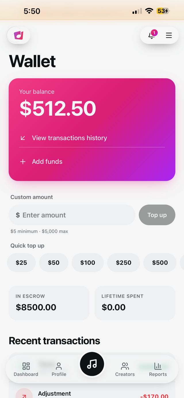 MuziQ platform screenshot